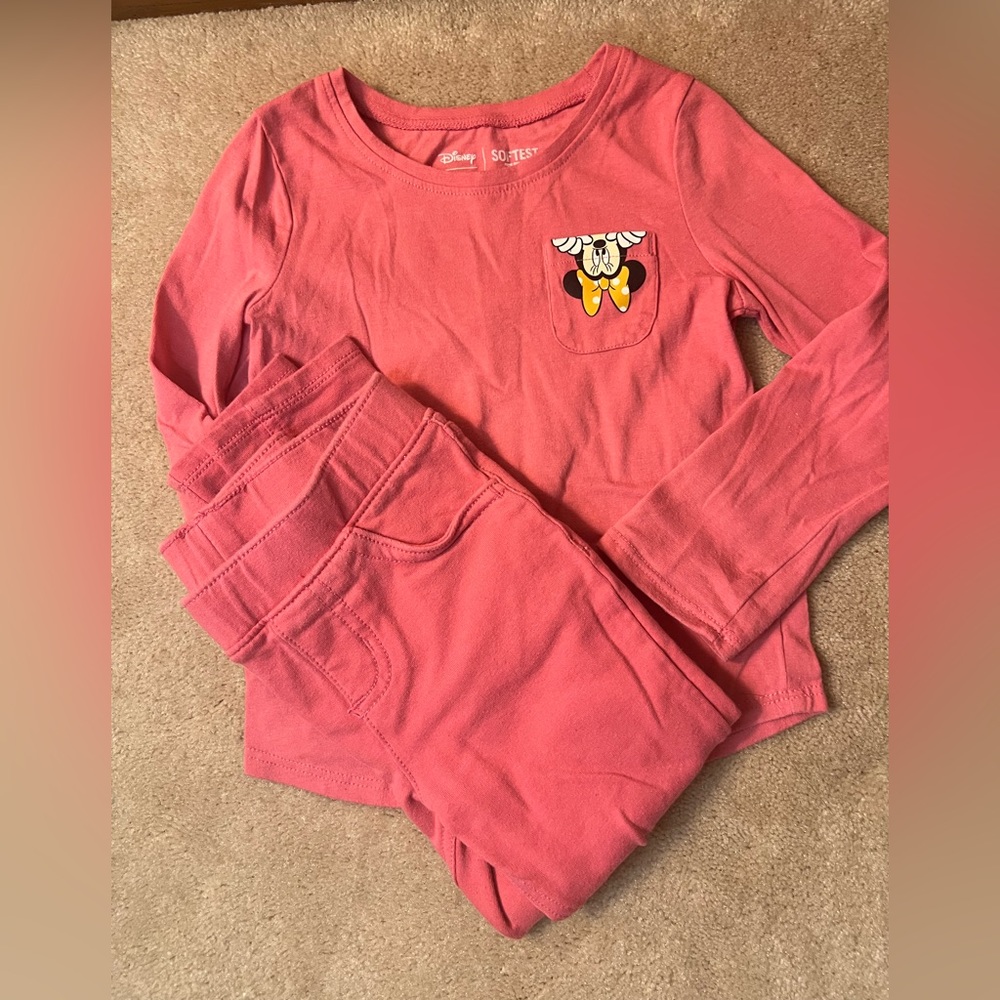 Minnie Mouse Top and Pink Jegging Size 4T